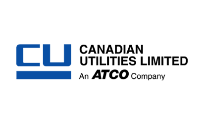 The image features the logo of the Canadian Utilities, an ATCO company with the company initials and name in blue and black text.