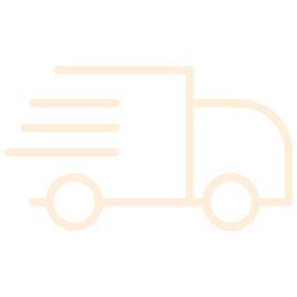 Icon of a delivery truck with motion lines indicating moving.