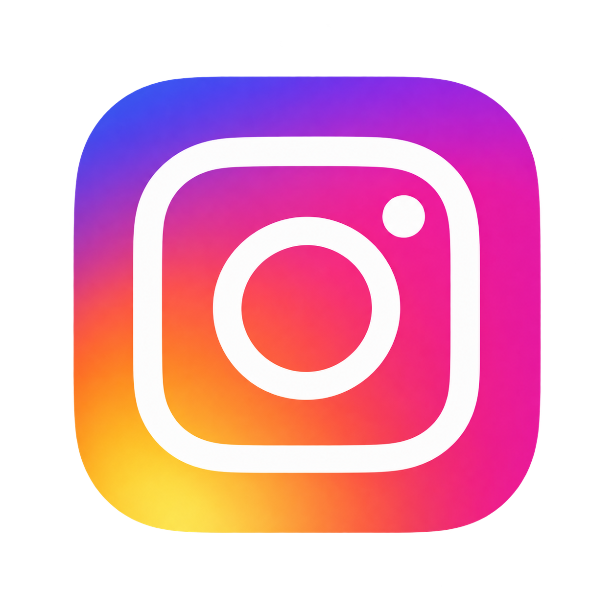 Instagram app icon with a colorful gradient background and white outline of a camera in the center.