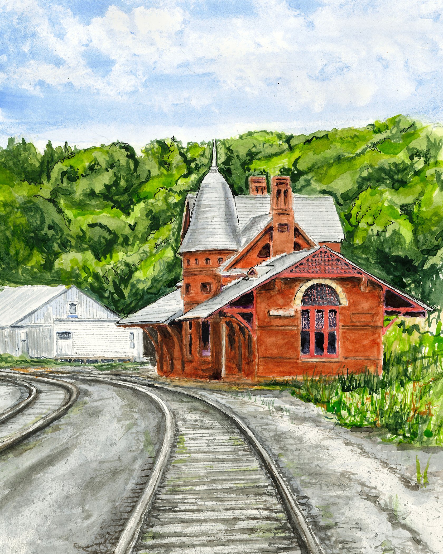 Waiting for a Train - Oakland, MD.
