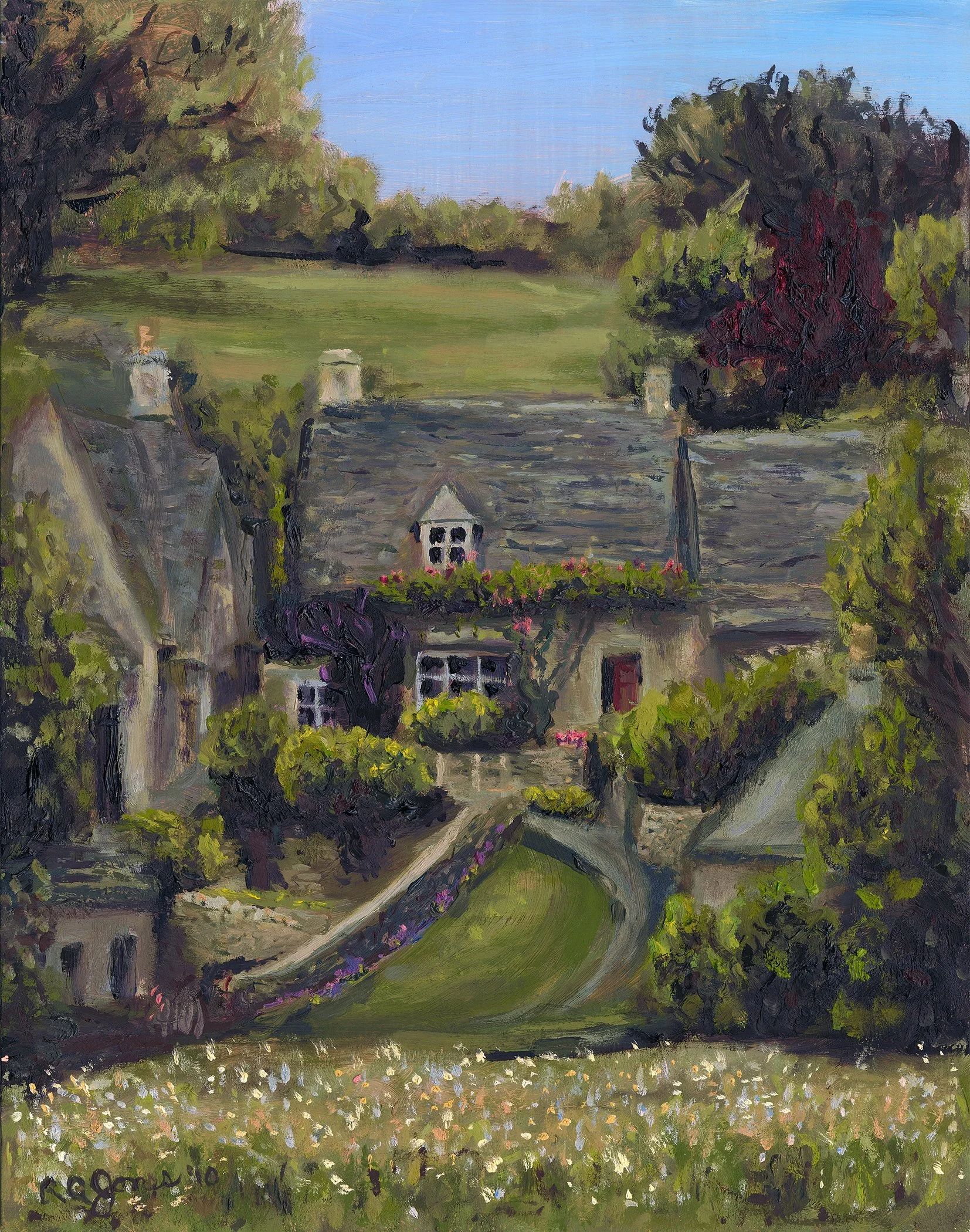 SOLD - Bibury Cottages - Oil