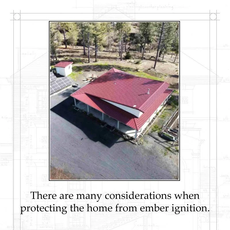 ⠀
𝐅𝐢𝐫𝐞 𝐂𝐨𝐧𝐭𝐫𝐨𝐥 𝐋𝐚𝐲𝐞𝐫:  We have added this one to based on our climate zone and potential for catastrophic failure.  Building loss from fire can be from:
◦ Embers
◦ Direct Flame
◦ Radiant Heat

Ember ignition is controlled by removing 