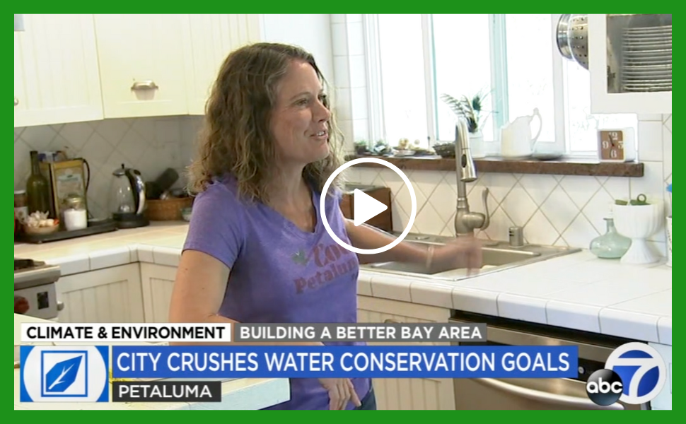 ABC7 News - Petaluma leads Bay Area and California for water conservation during historic drought