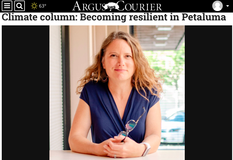 Climate column: Becoming resilient in Petaluma