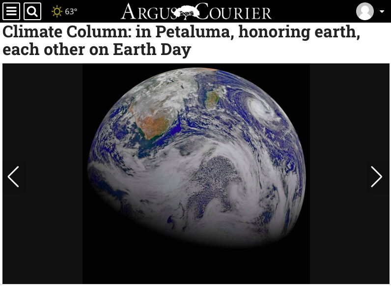 Climate Column: Honoring Earth Day