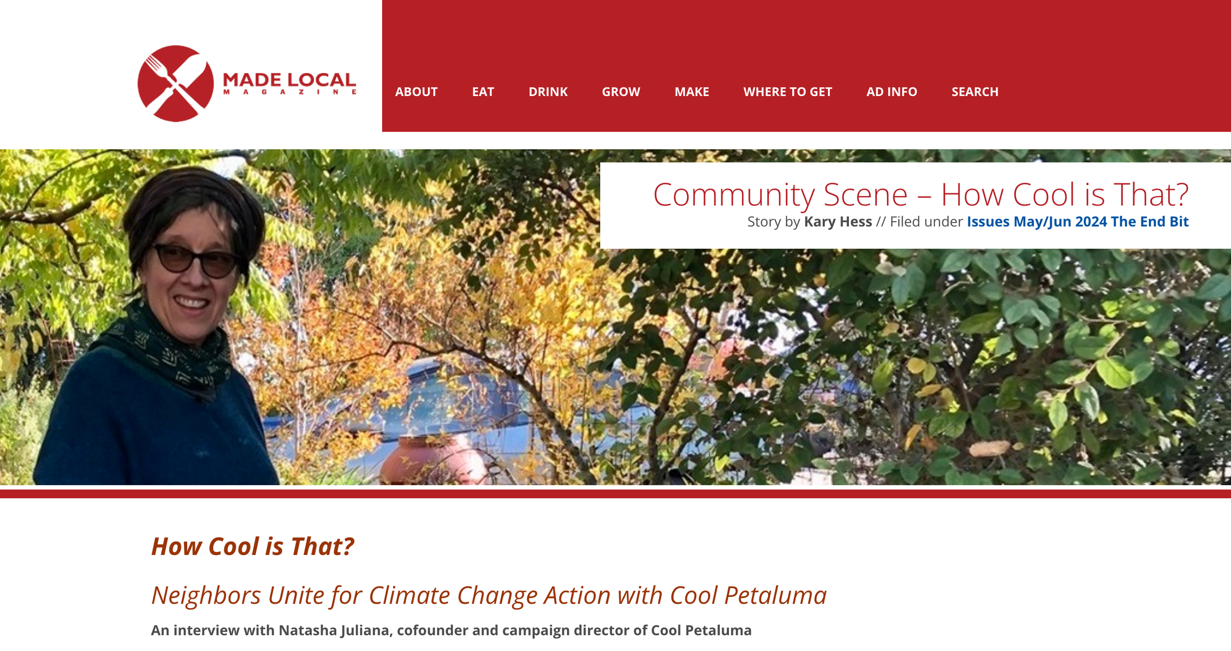 How Cool is That? Neighbors Unite for Climate Change Action with Cool Petaluma