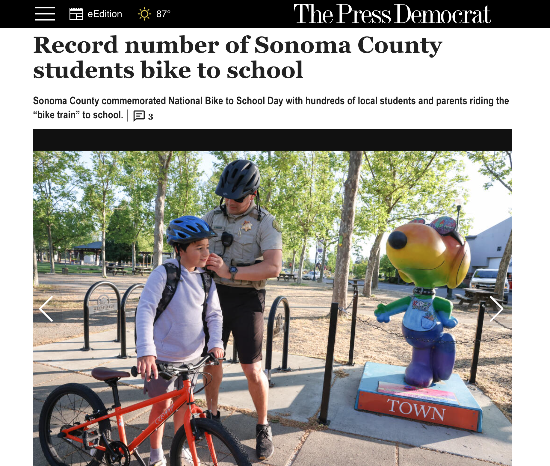 Record number of Sonoma County students bike to school