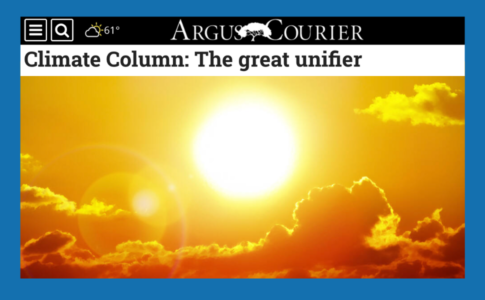 Climate Column: The great unifier