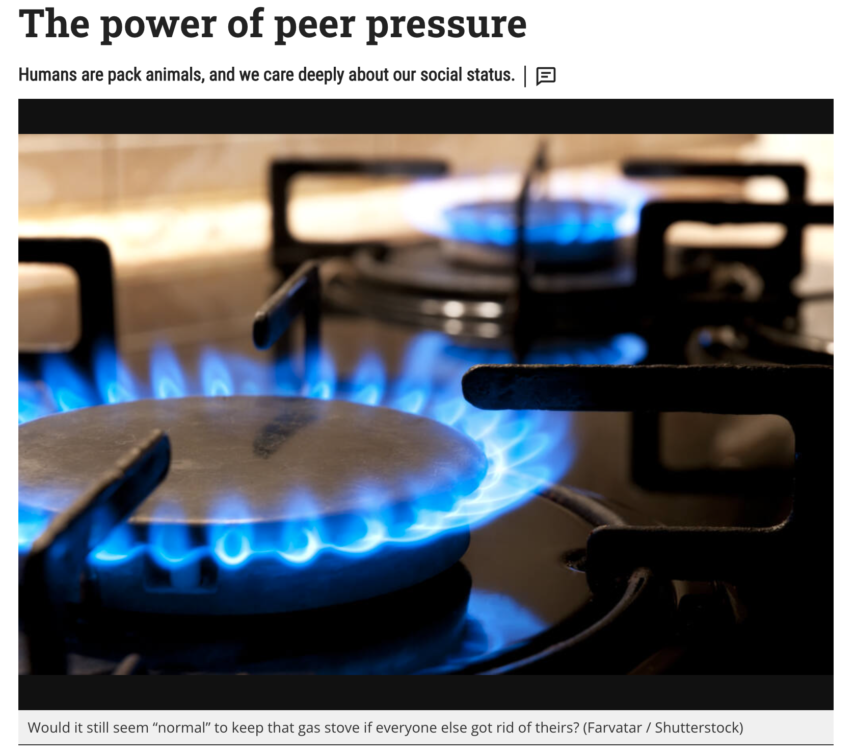 Climate Column: The Power of Peer Pressure