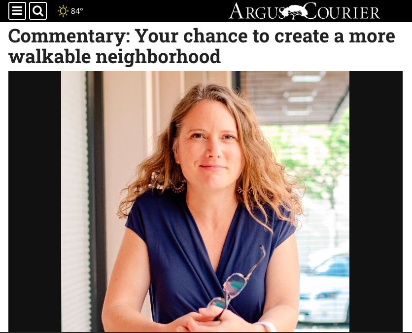 Climate Column: Your Chance to Create a More Walkable Neighborhood