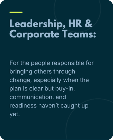 Leadership, HR & Corporate Teams