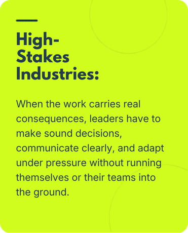 High-stakes industries