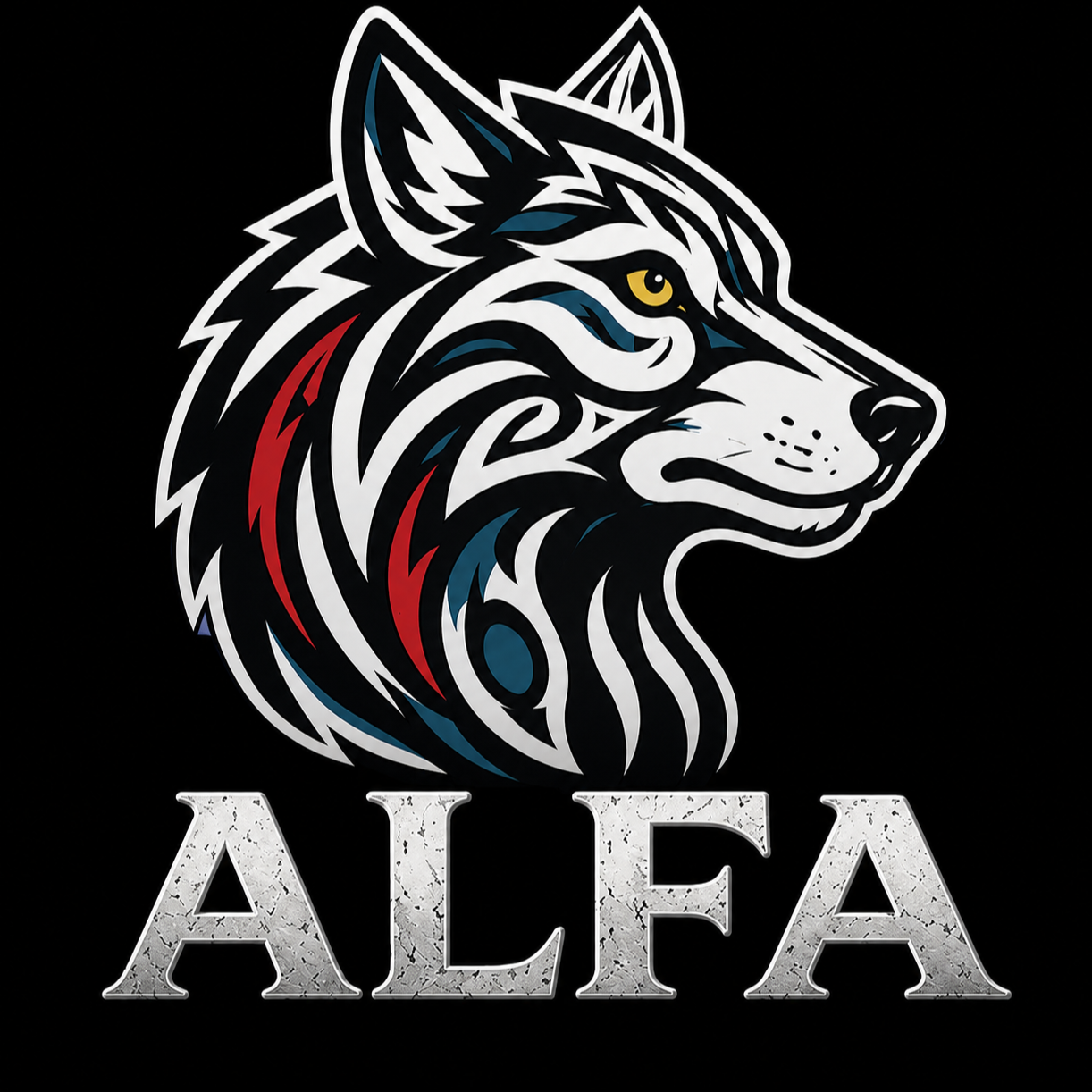 ALFA wolf logo representing the premium nicotine pouch brand