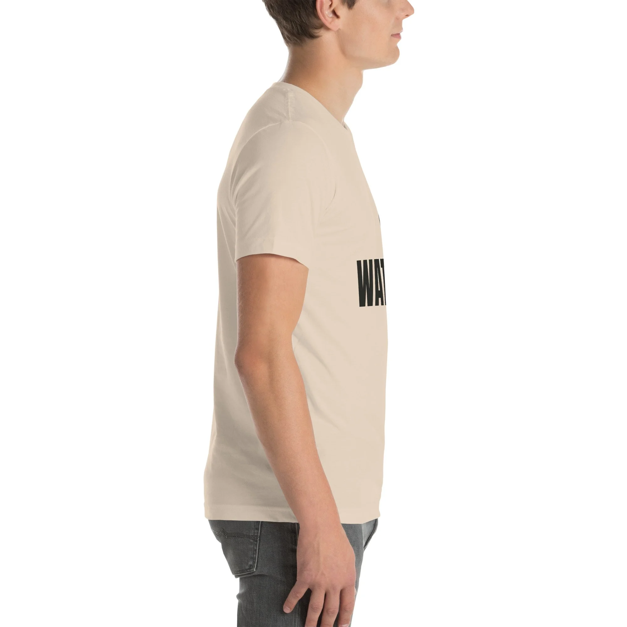 Overwatered Tee, Flush Right in soft cream, right side