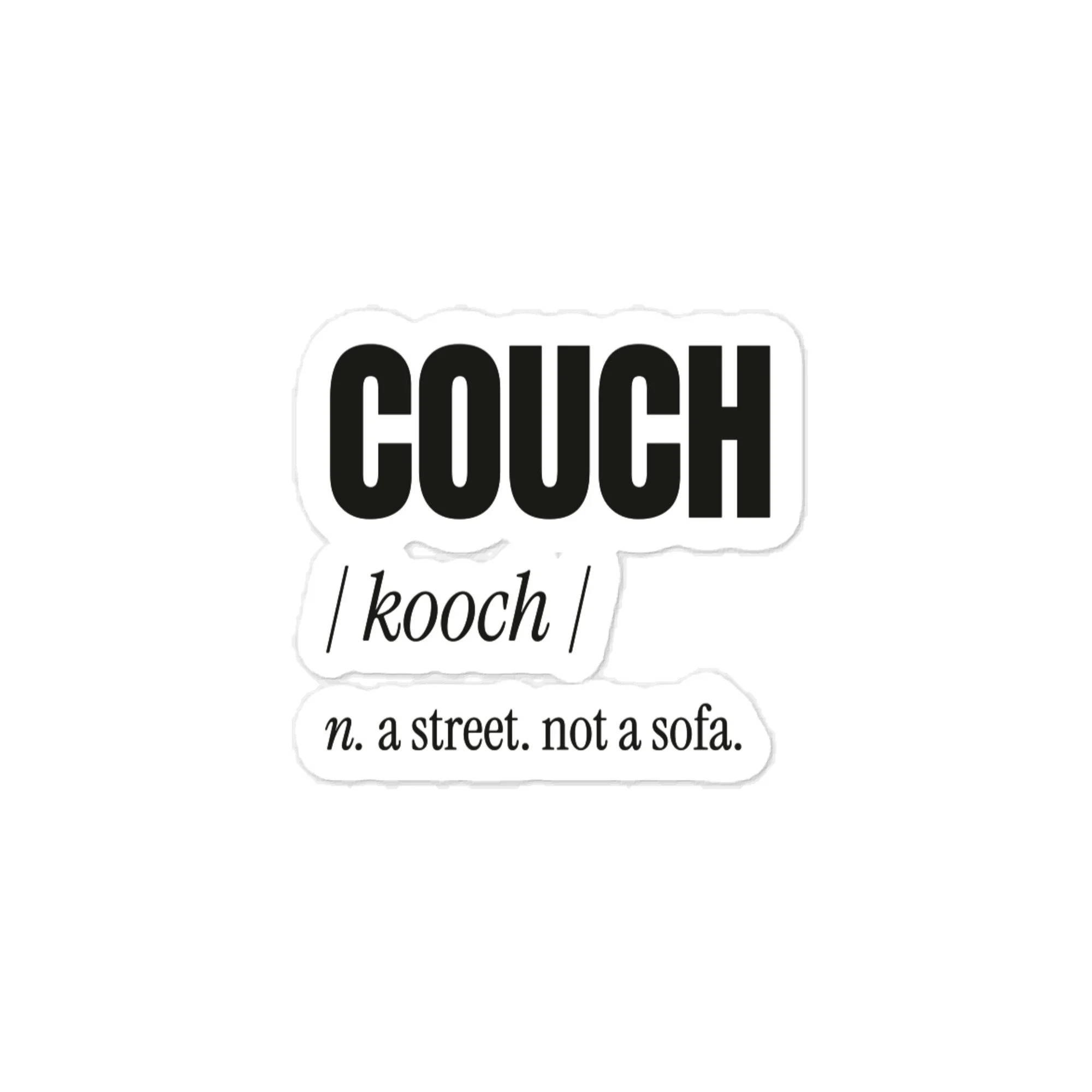 COUCH Decal, front view