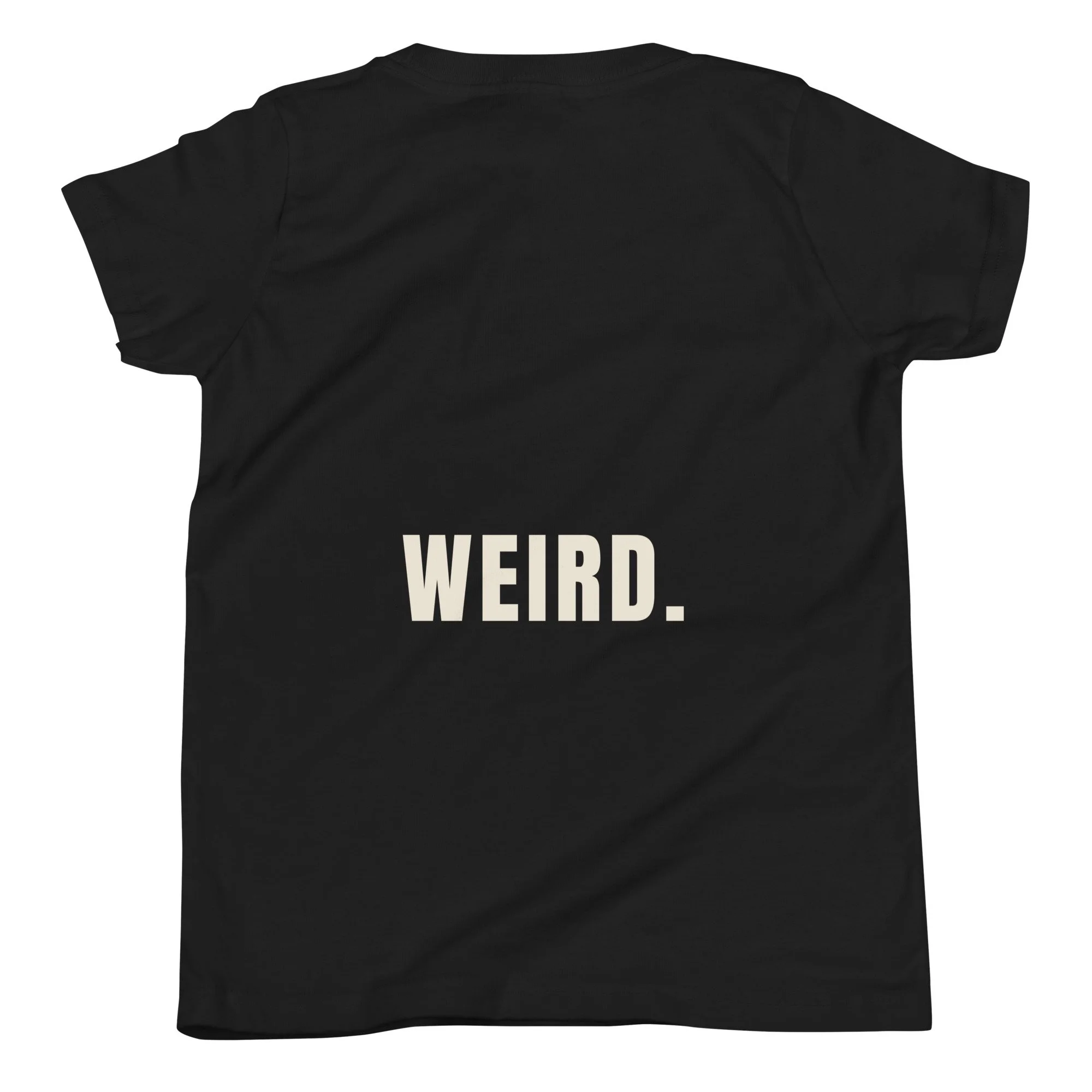 Raindrop Laughing Kids Tee, in black, back view