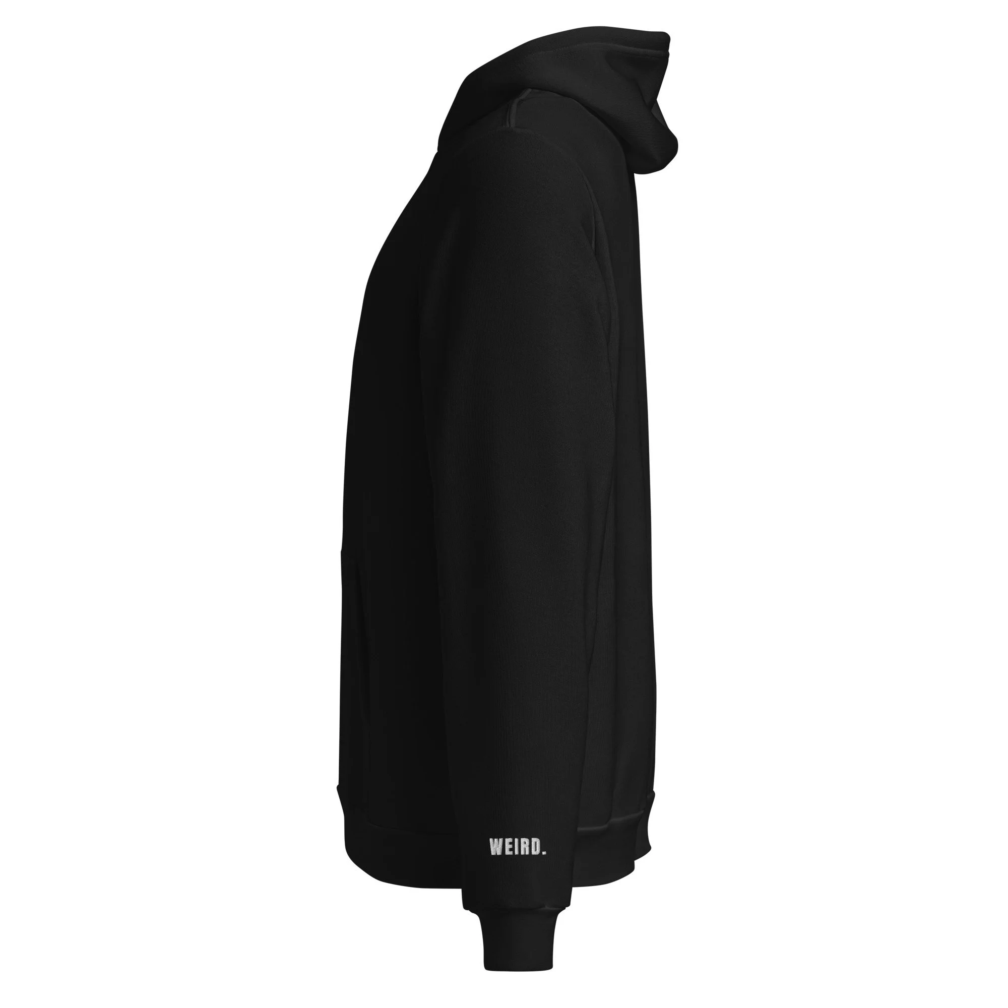 Ghost Hoodie, embroidered, in black, left side