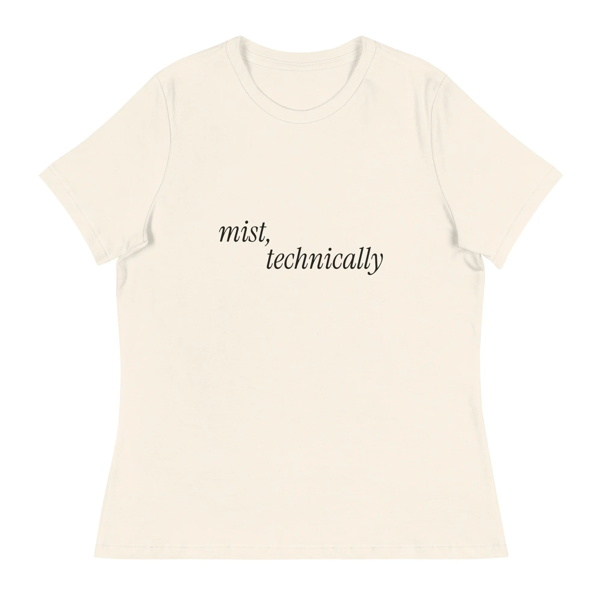 Mist, Technically Women's Relaxed Tee in natural, front view