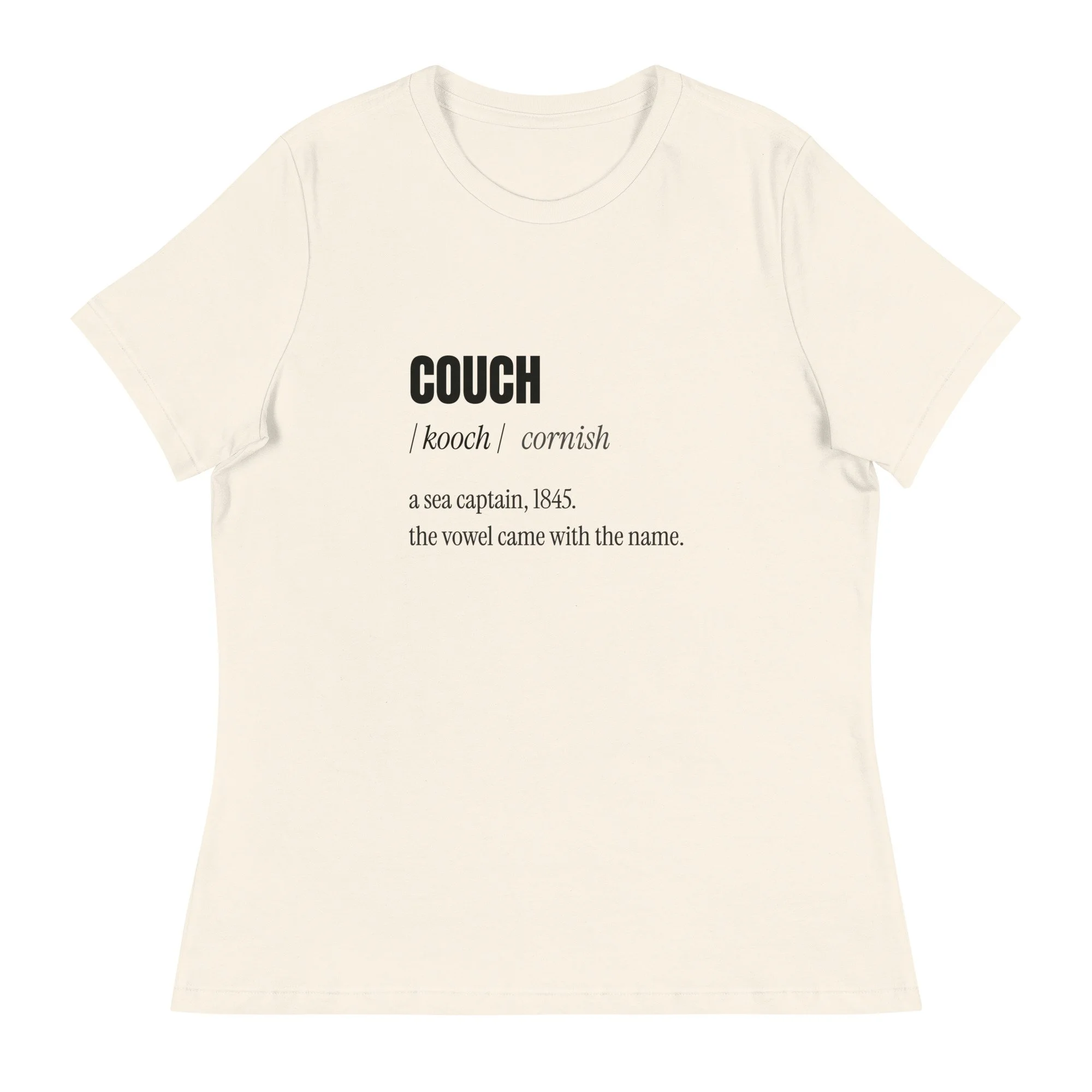 Couch Women's Relaxed Tee in natural, front view