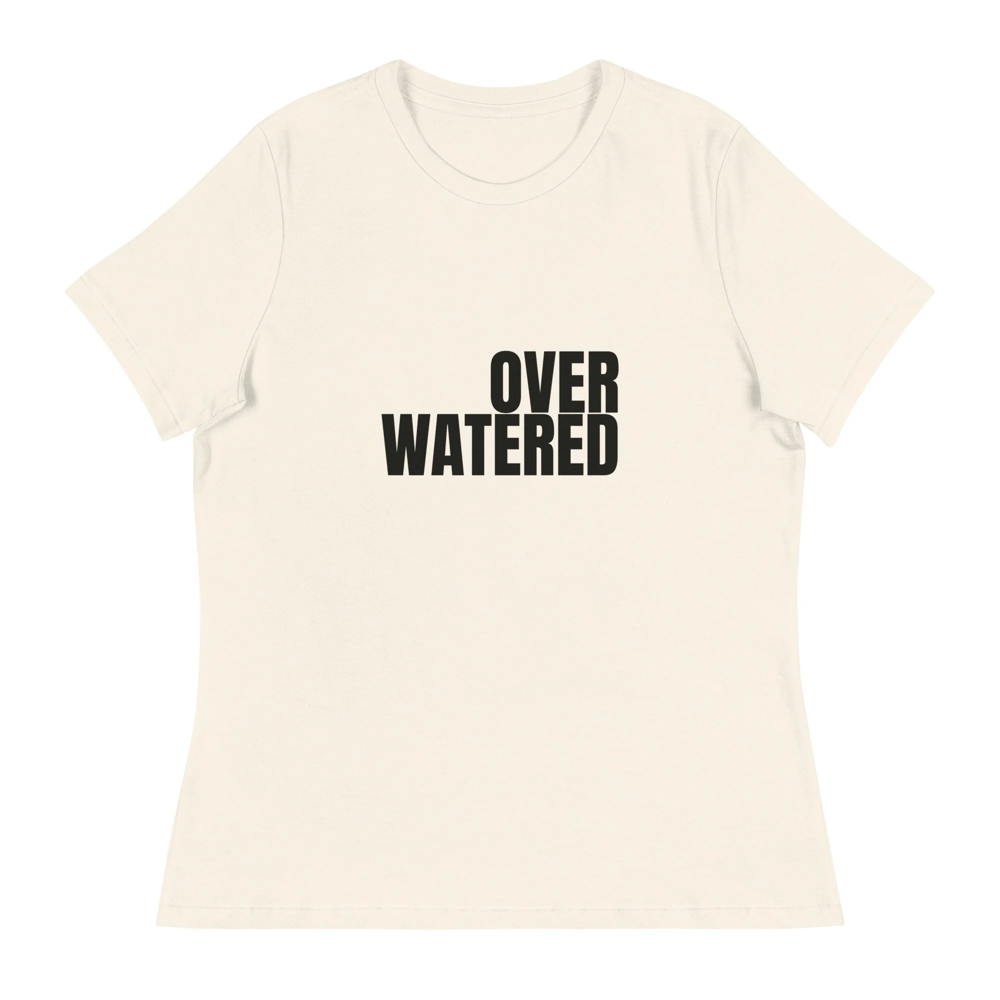Overwatered Women's Relaxed Tee in natural, front view
