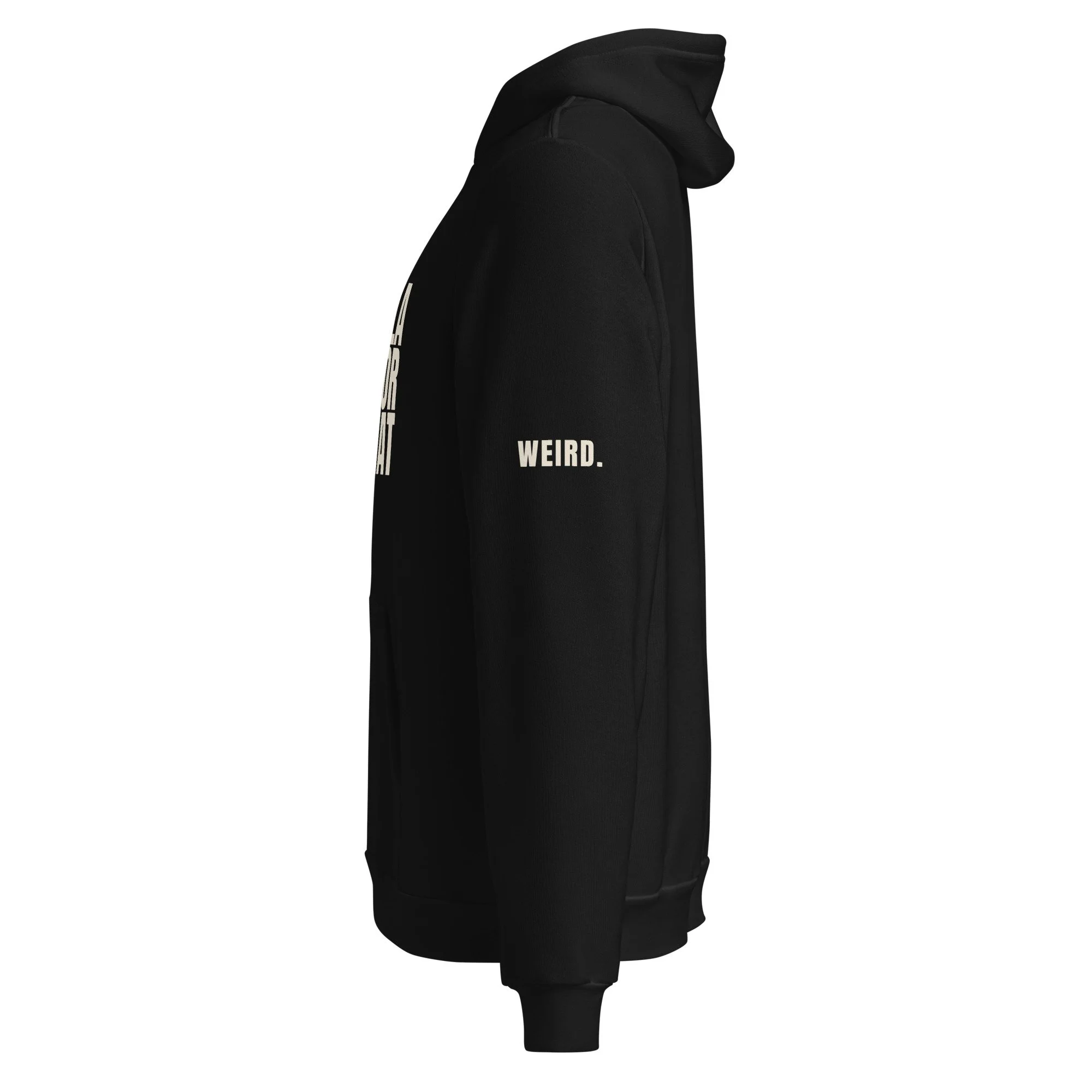 Umbrella For What Hoodie, Flush Right in black, left side