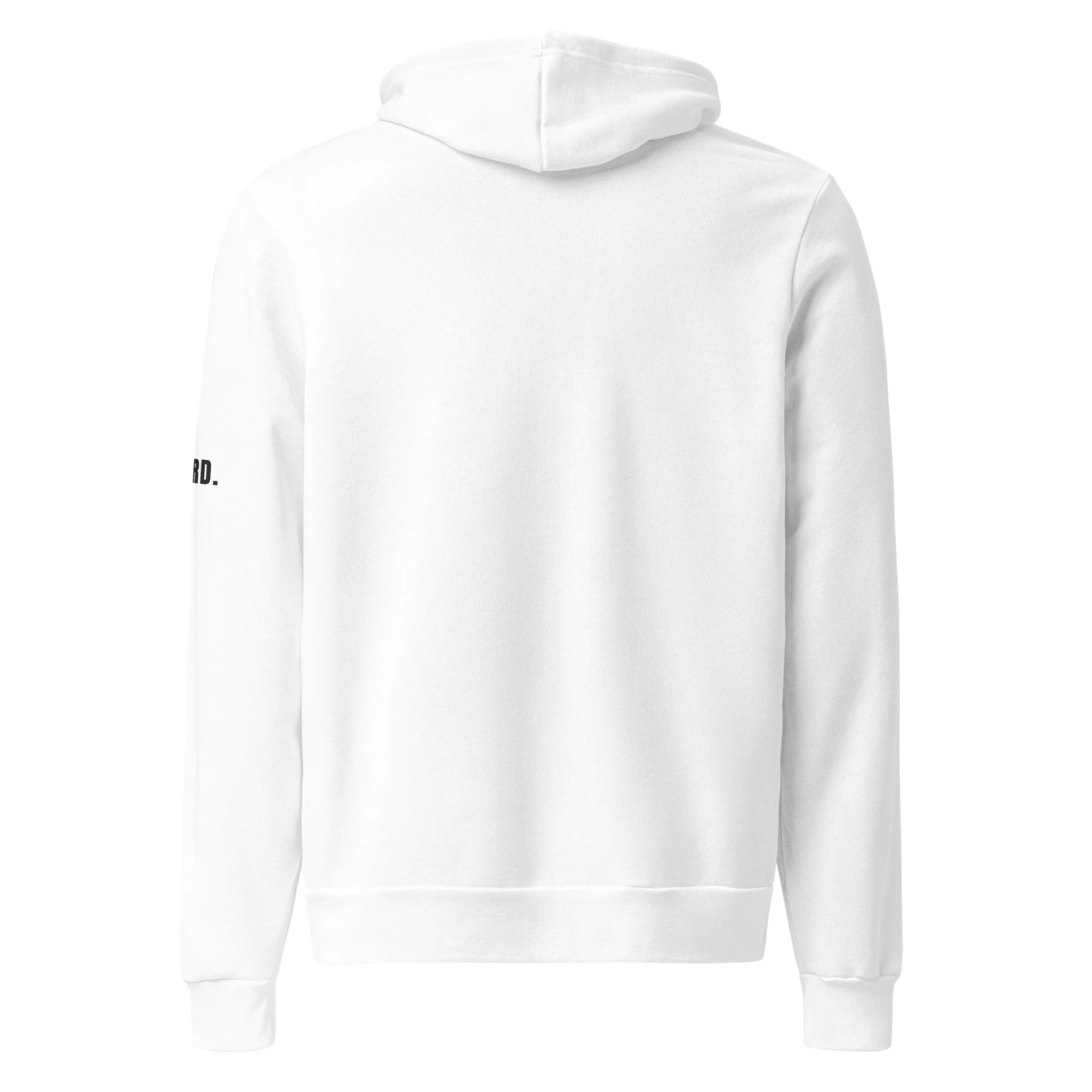 Overwatered Hoodie, One Line in white, back view