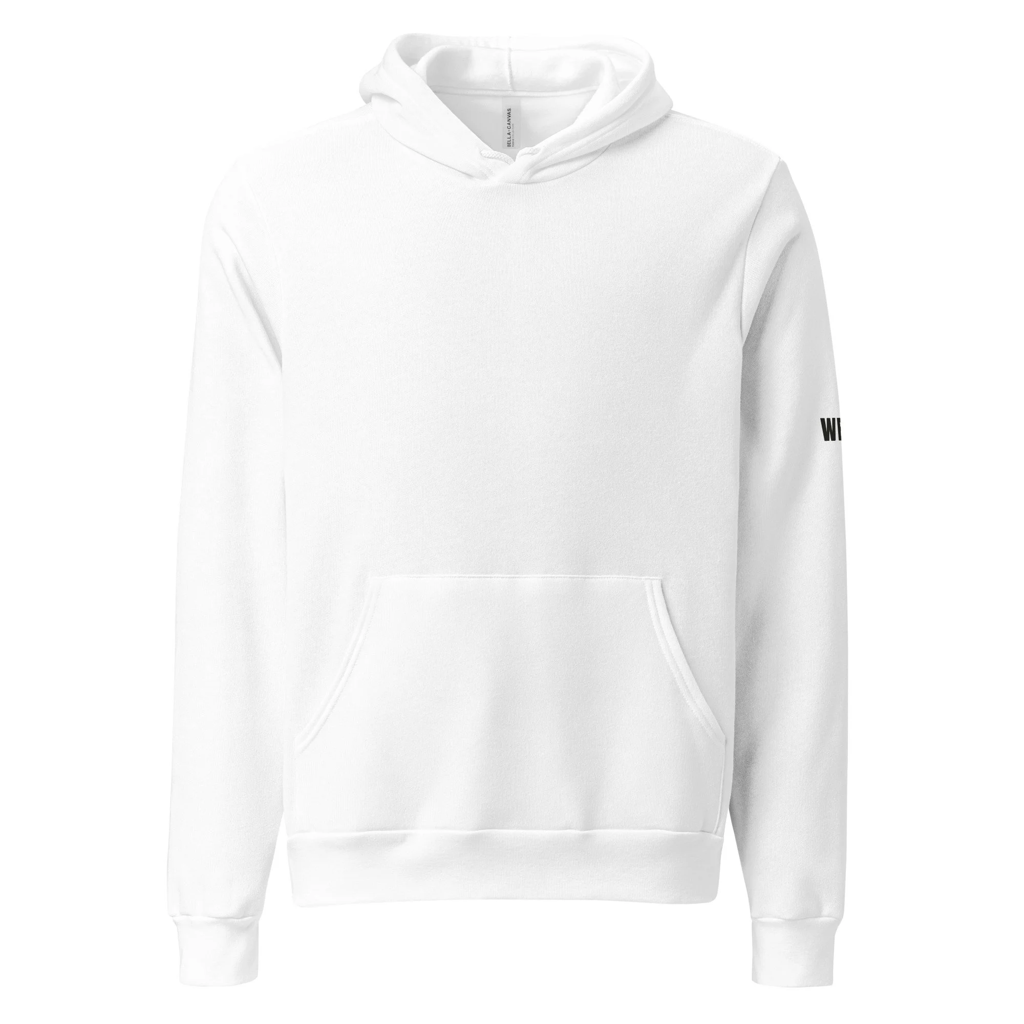 972 or Ghost Hoodie, Stacked in white, front view