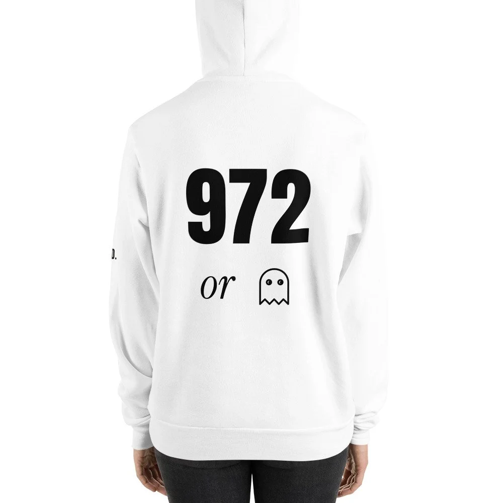 972 or Ghost Hoodie, Stacked (Printed)