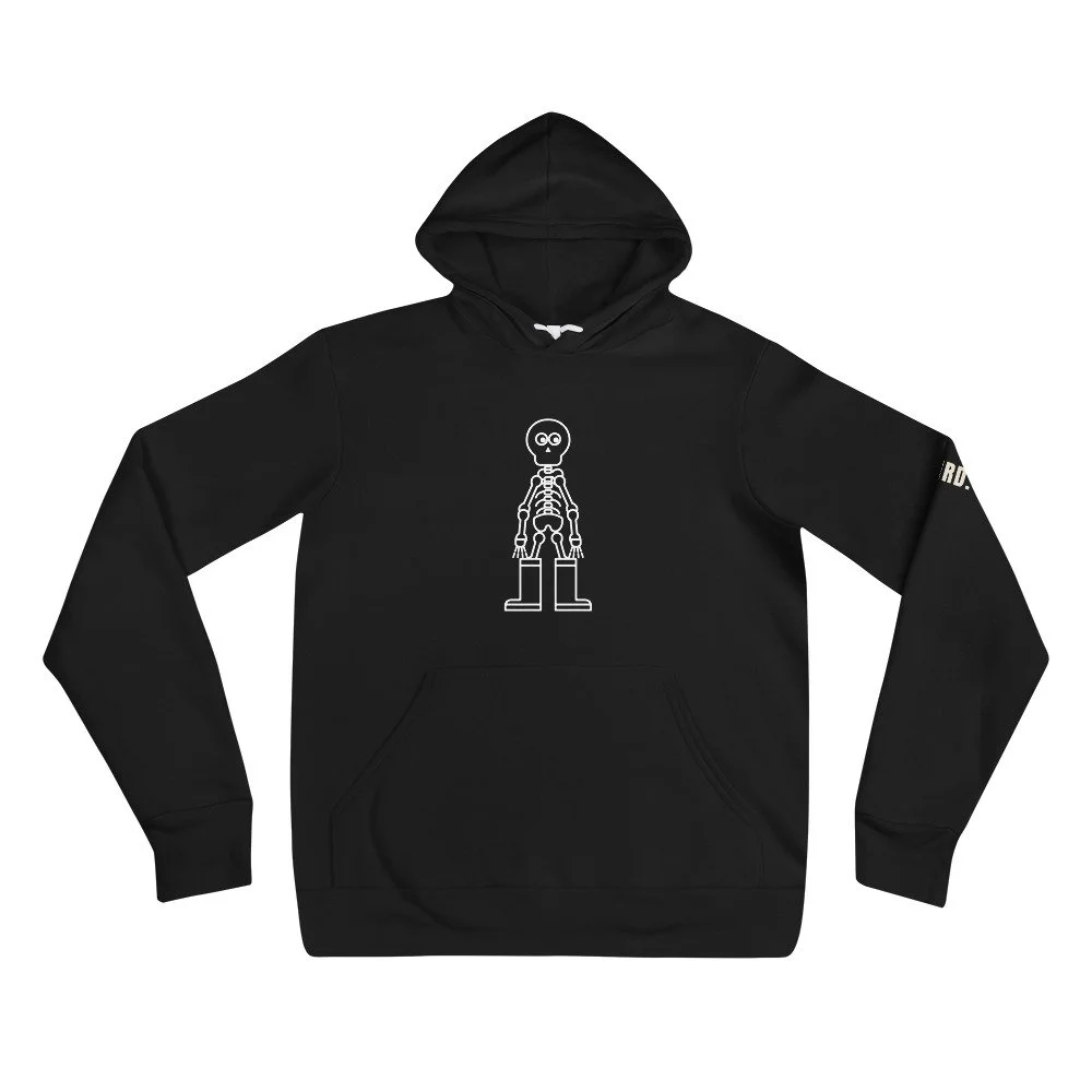 Skeleton In Rain Boots Hoodie (Printed)