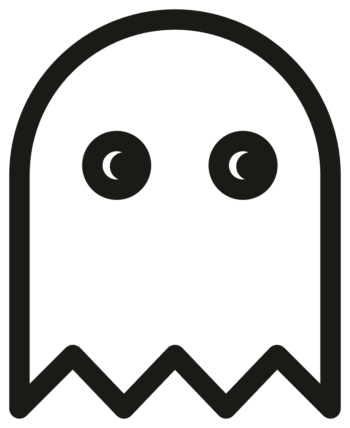 WEIRD. Ghost Icon Logo in Black