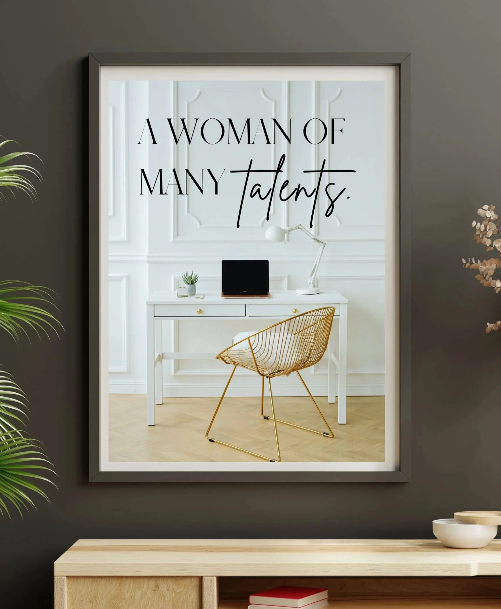 Woman of Many Talents | Inspirational Digital Wall Art for Women & Entrepreneurs | 18 × 24