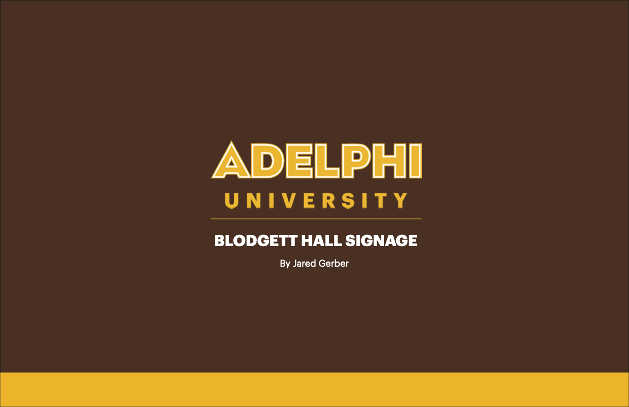 Signage and Wayfinding for Adelphi University