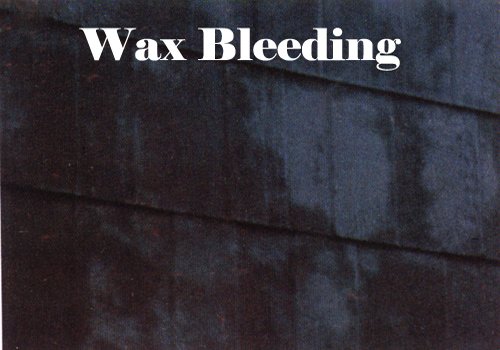 wax bleeding is when previous stain comes through.