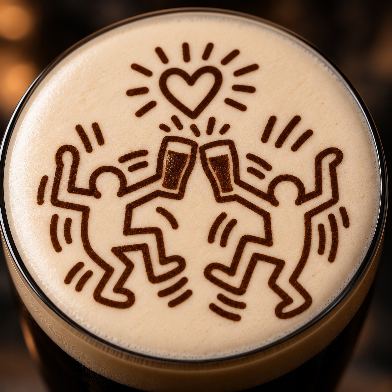 Cocktail with a personalised Print & Pour foam design
