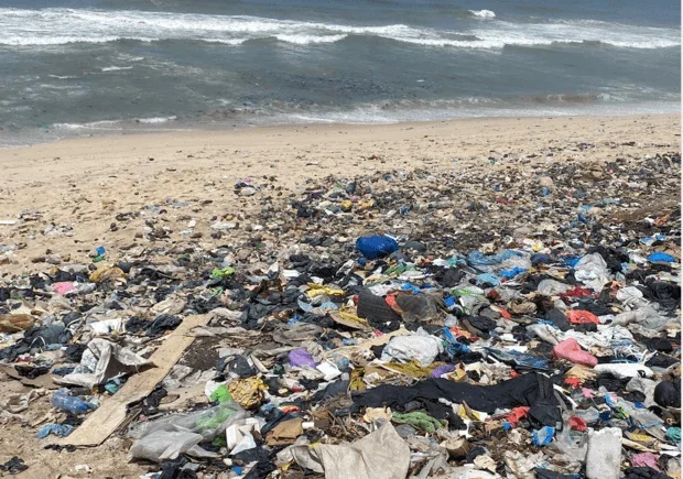 Ghana Fashion Waste on Beach