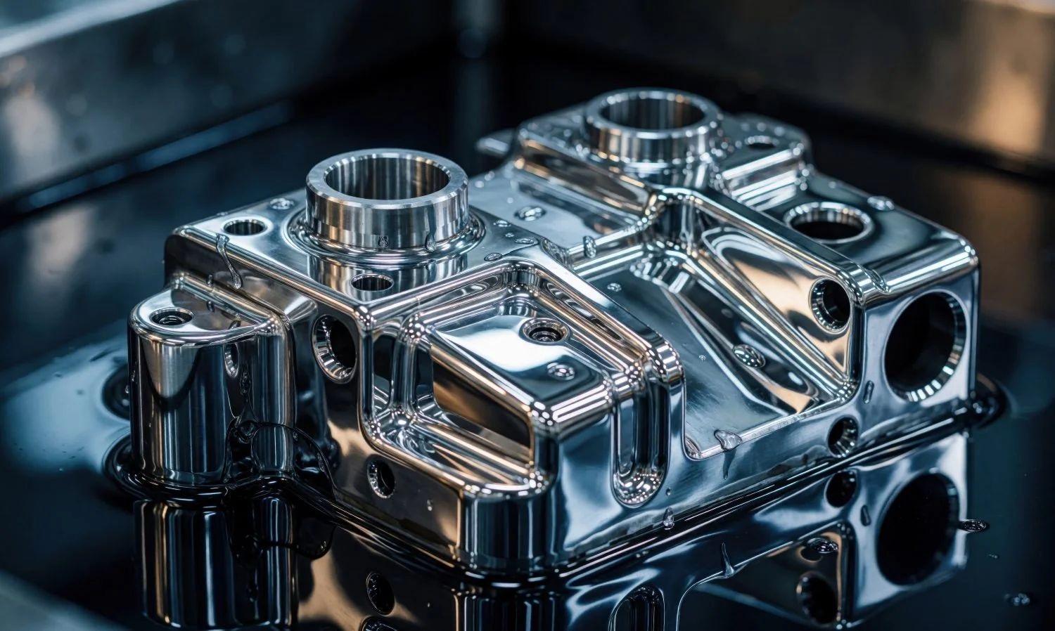 Electroplated metal components with a bright protective finish for industrial applications