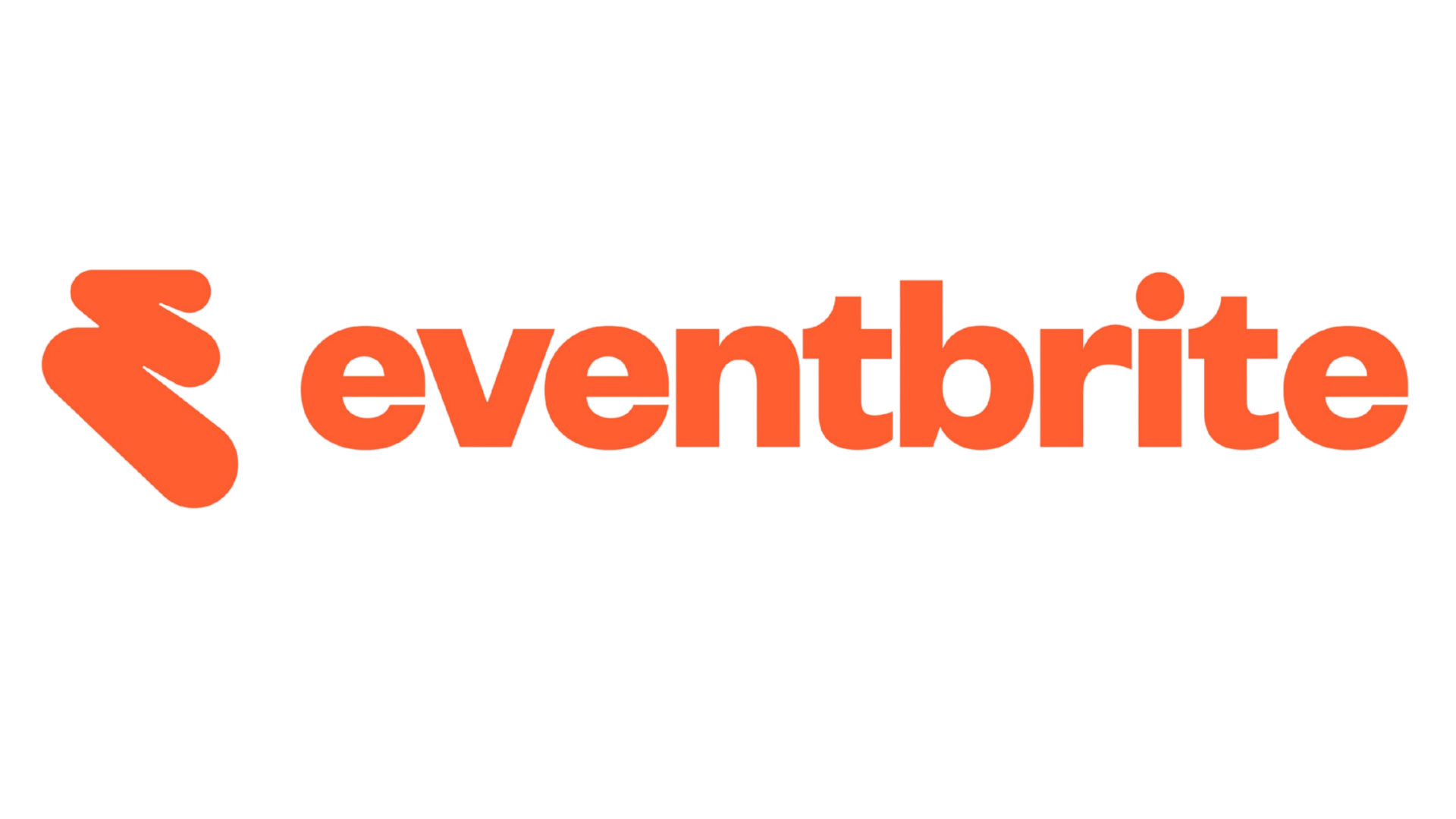 Eventbrite logo with stylized heart-shaped icon in orange followed by the word 'eventbrite' in lowercase orange letters.
