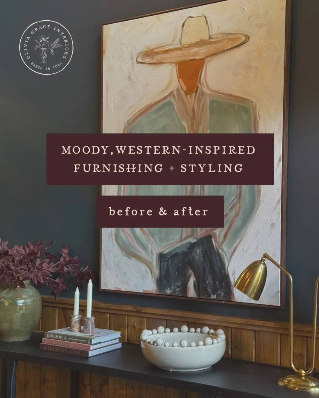 Glimpses of OGI&rsquo;s latest home furnishing &amp; styling project, filled with moody tones and Western flair 🦬

These clients were ready for a whole-home refresh, but rather than a full renovation, we focused on transforming the feel of the home 