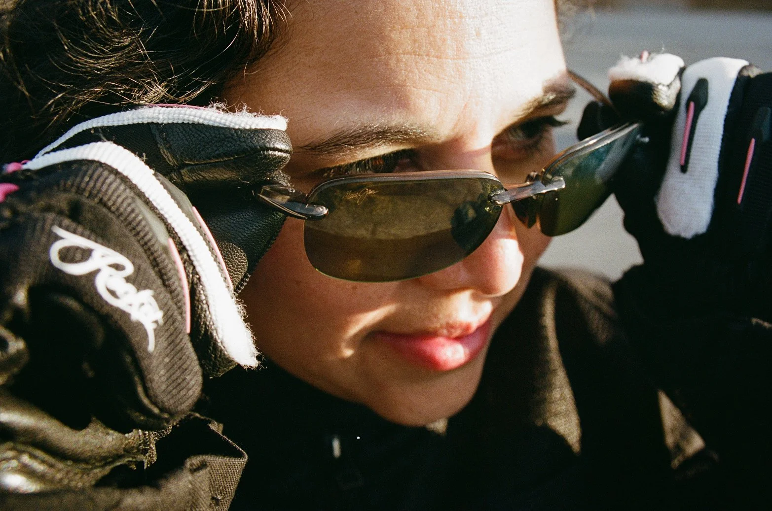 Motorcycle Woman and Glasses