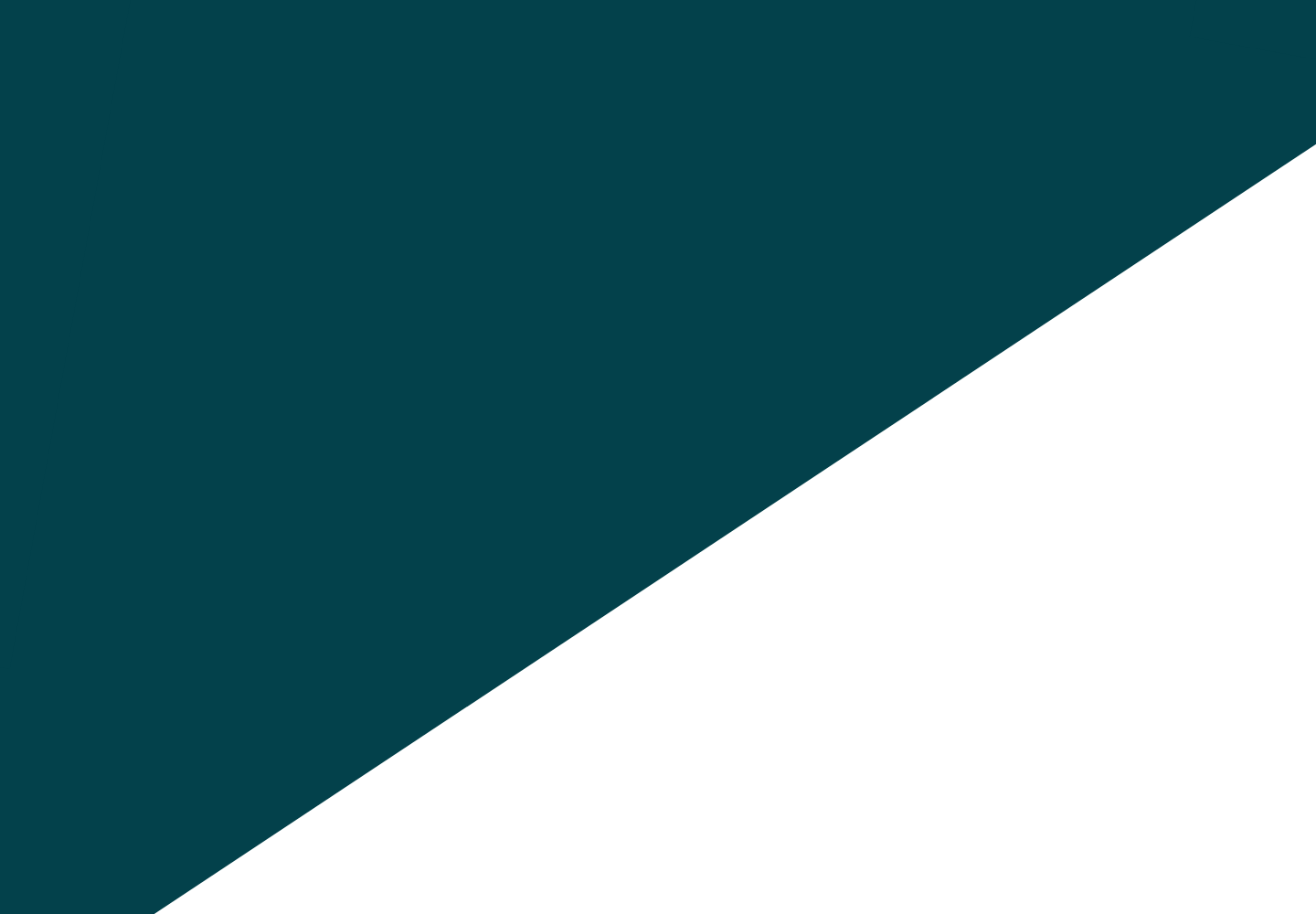 A diagonal split image with the top half in dark teal and the bottom half in black.
