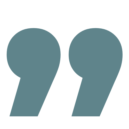 Large blue quotation mark