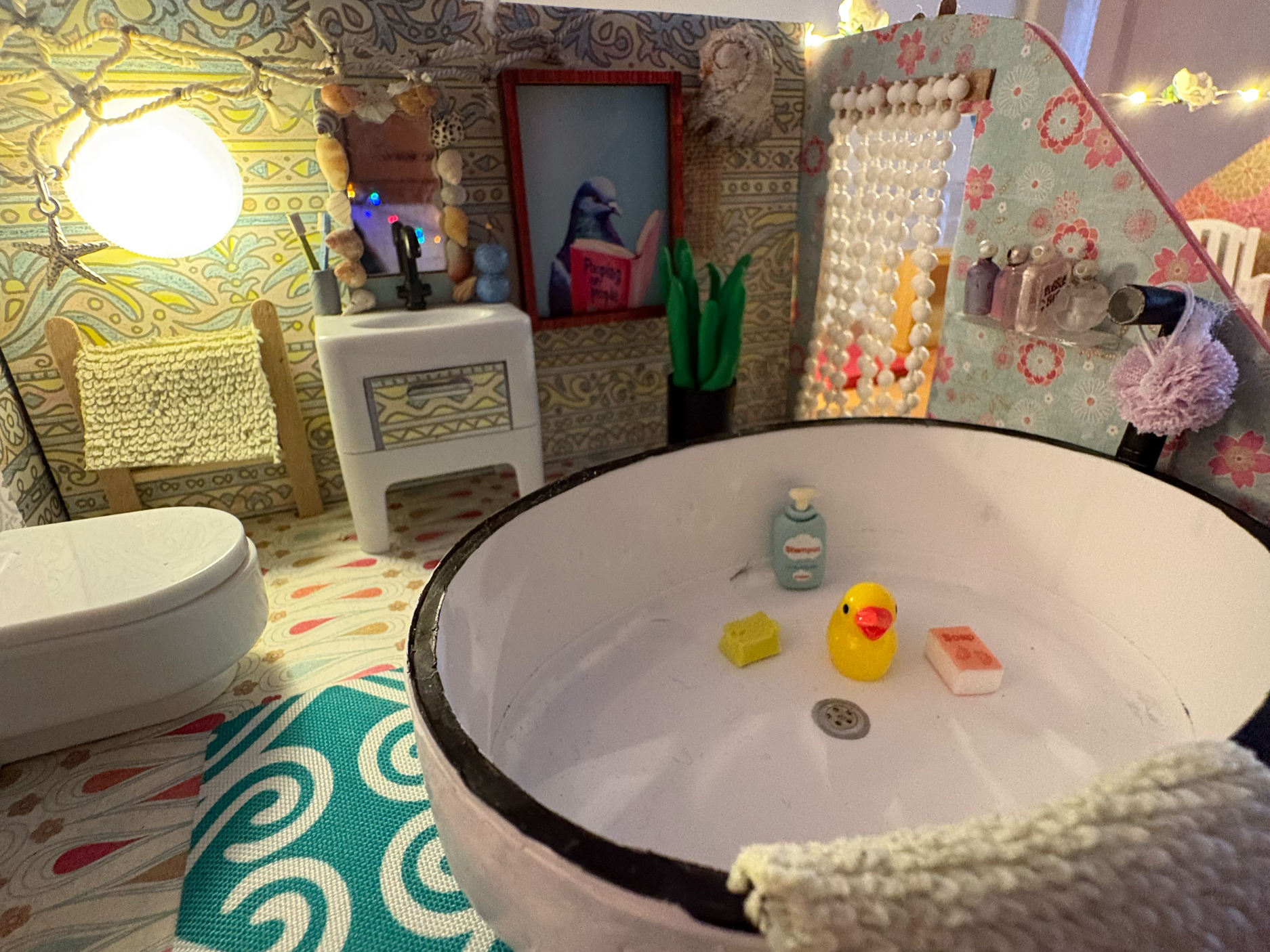 Dollhouse Bathroom. Mixed Media. 2026 WIP