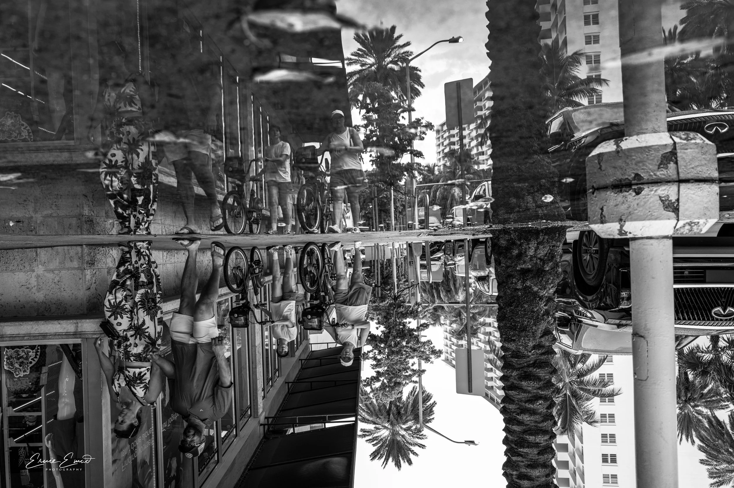 Reflections turned upside down. take a second look at this Miami Beach picture