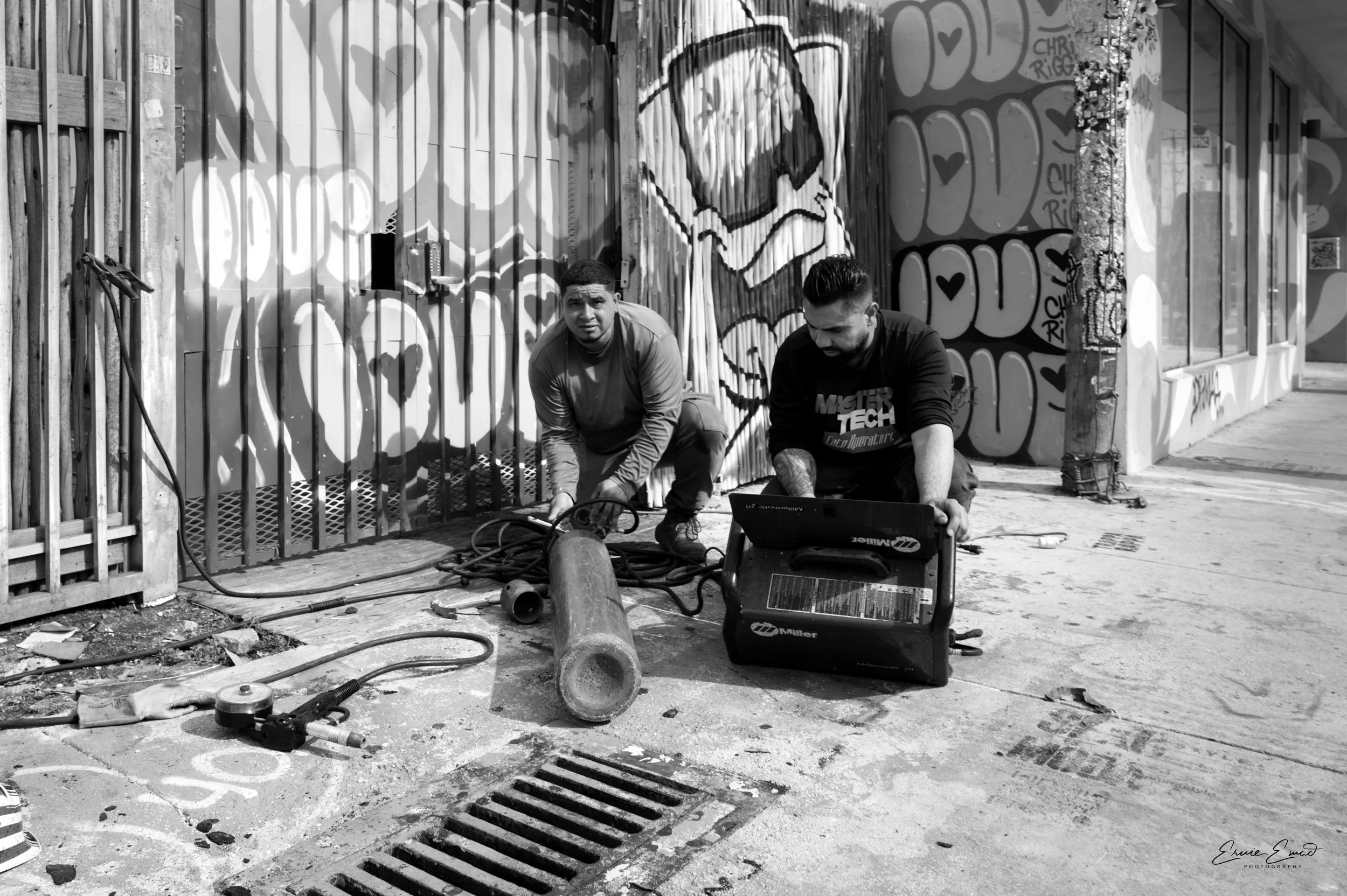 Welders working in Wynwood Miami