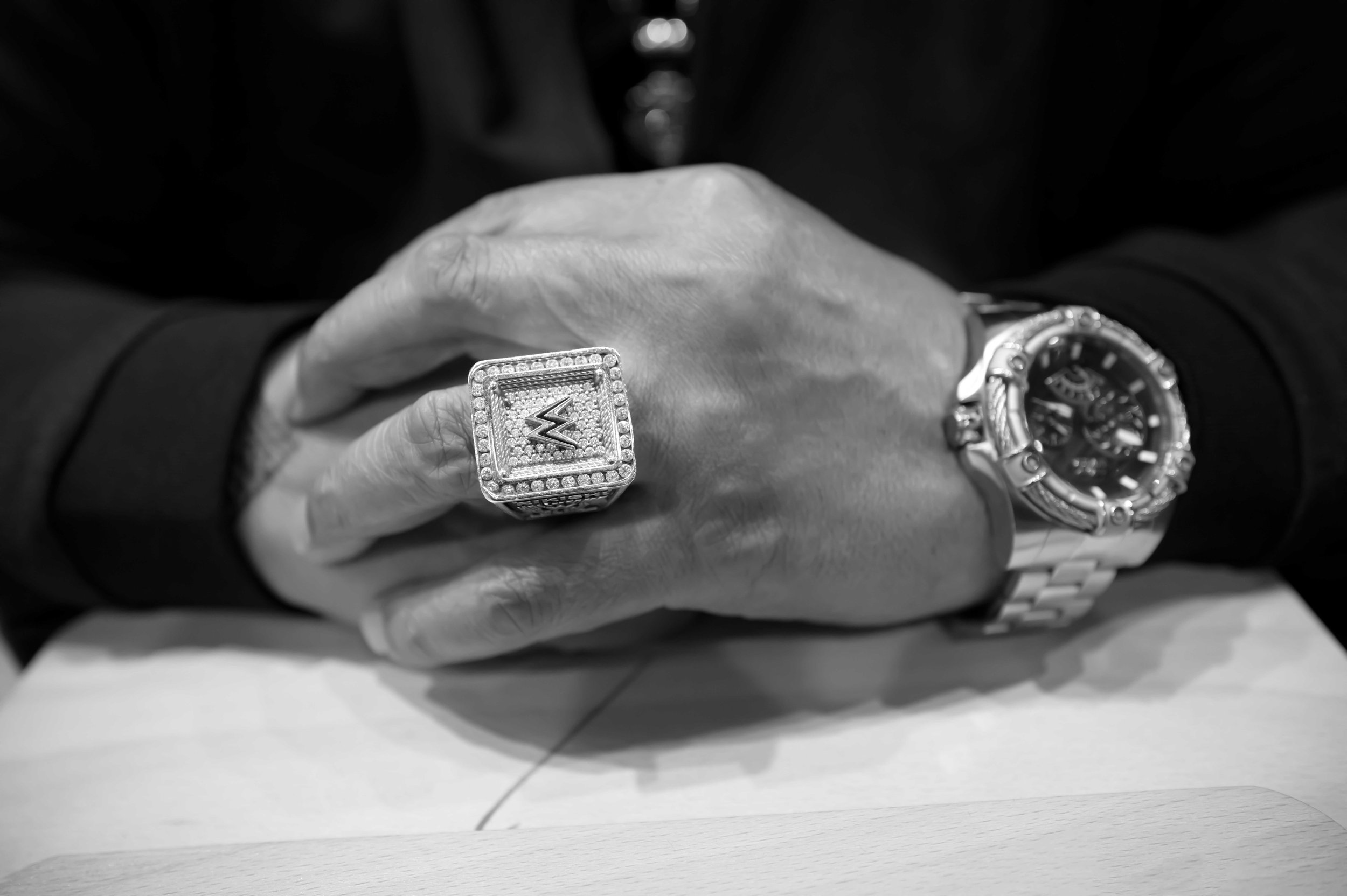RIKISHI the hands of a Champion WWE Wrestler, photographed by Ernie Emad with Monochrome Miami
