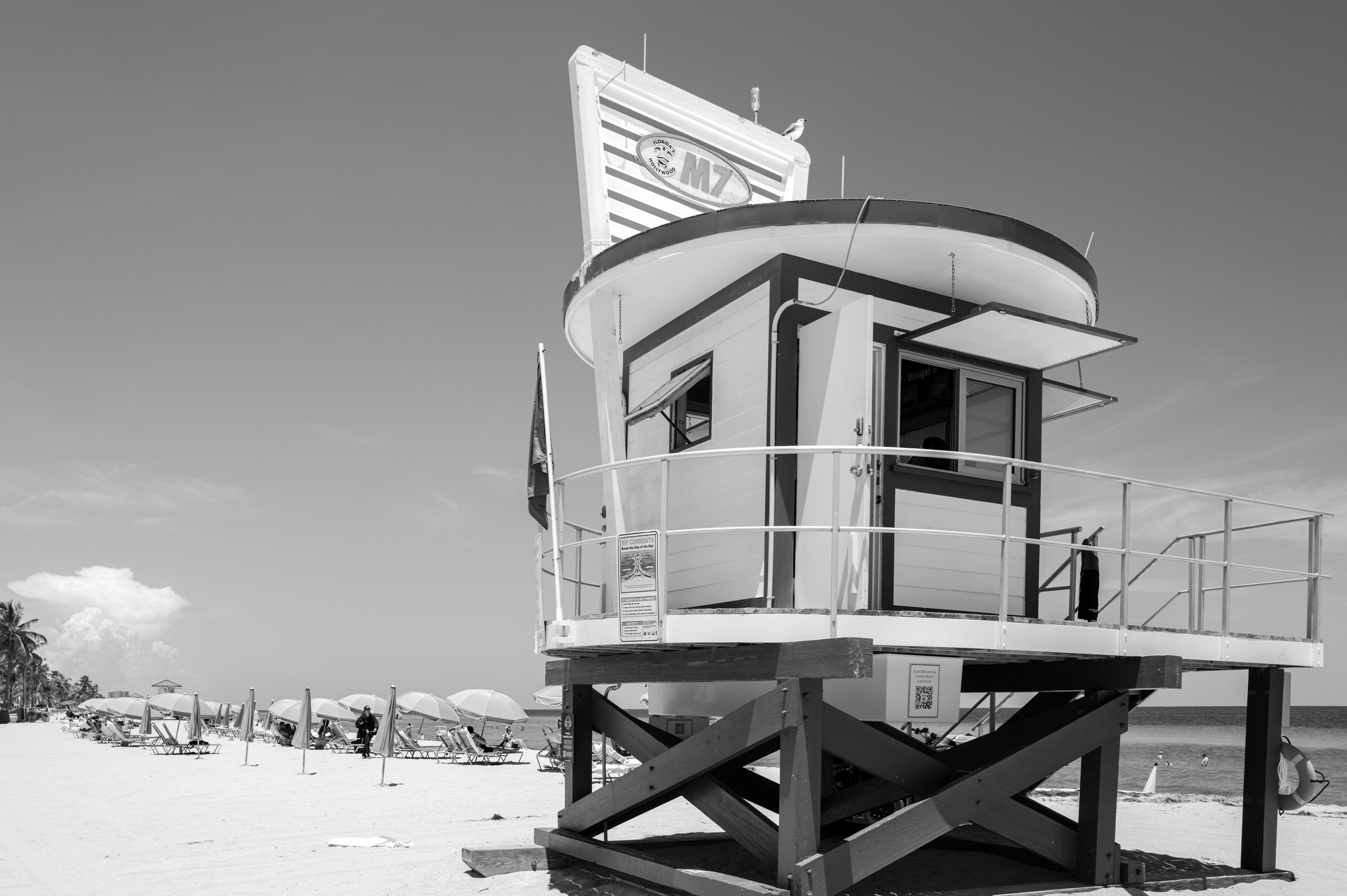 Lifeguard station on Hollywood Beach, Florida