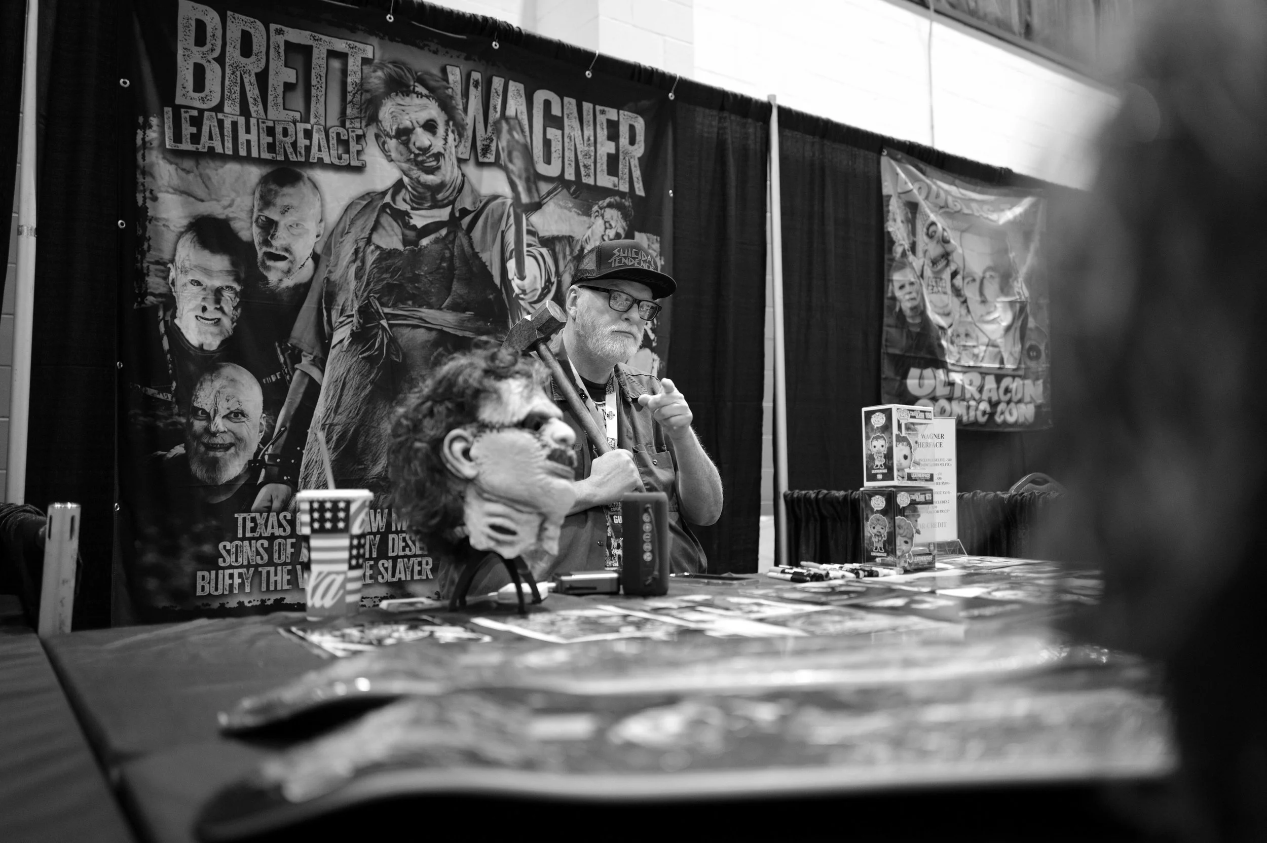 Brett Wagner Leather Face at UltraCon 2026 photos by Ernie Emad, Monochrome Miami