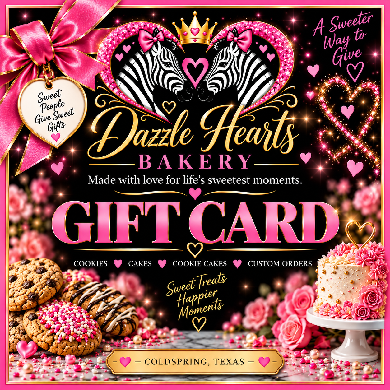 Dazzle Hearts Bakery Gift Card