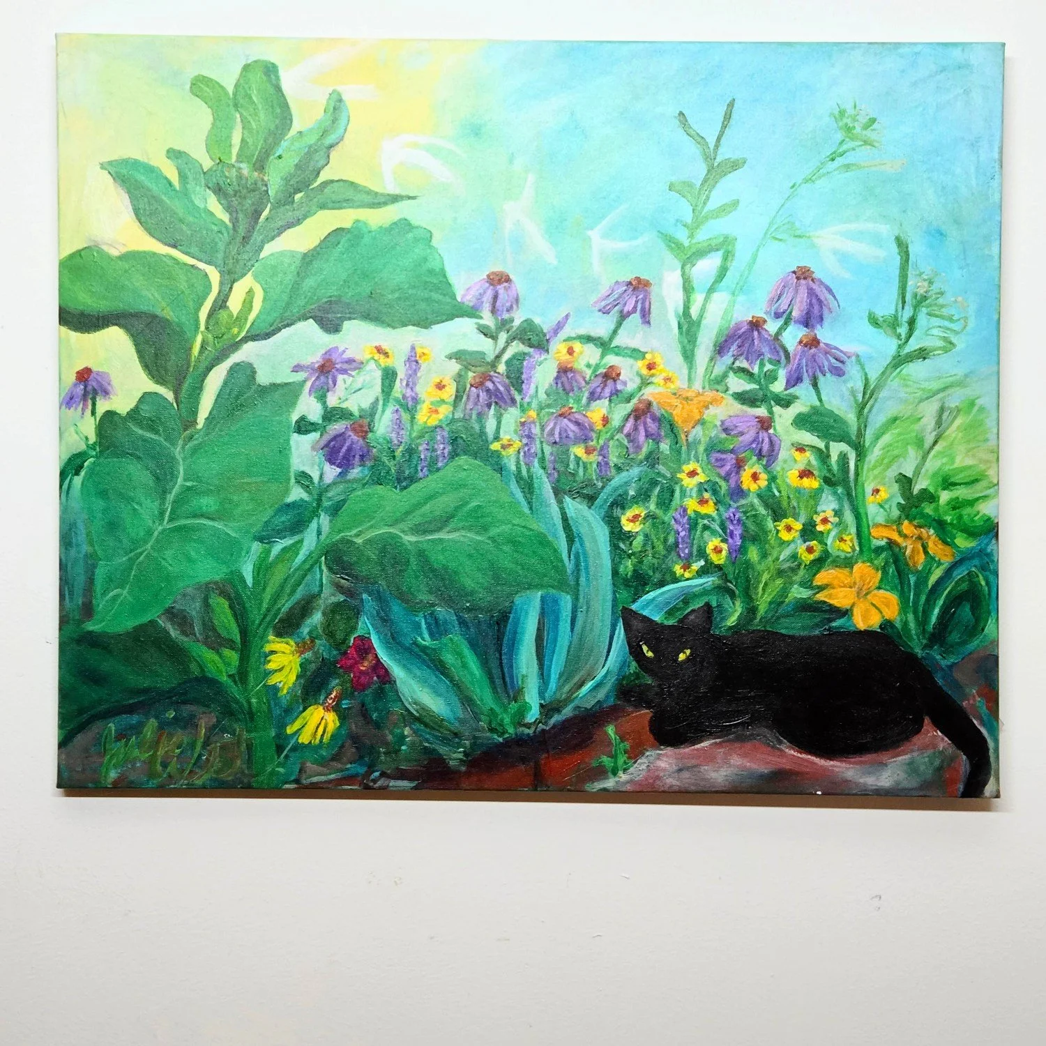 Early Summer Garden with a Kitty
24" x 30"