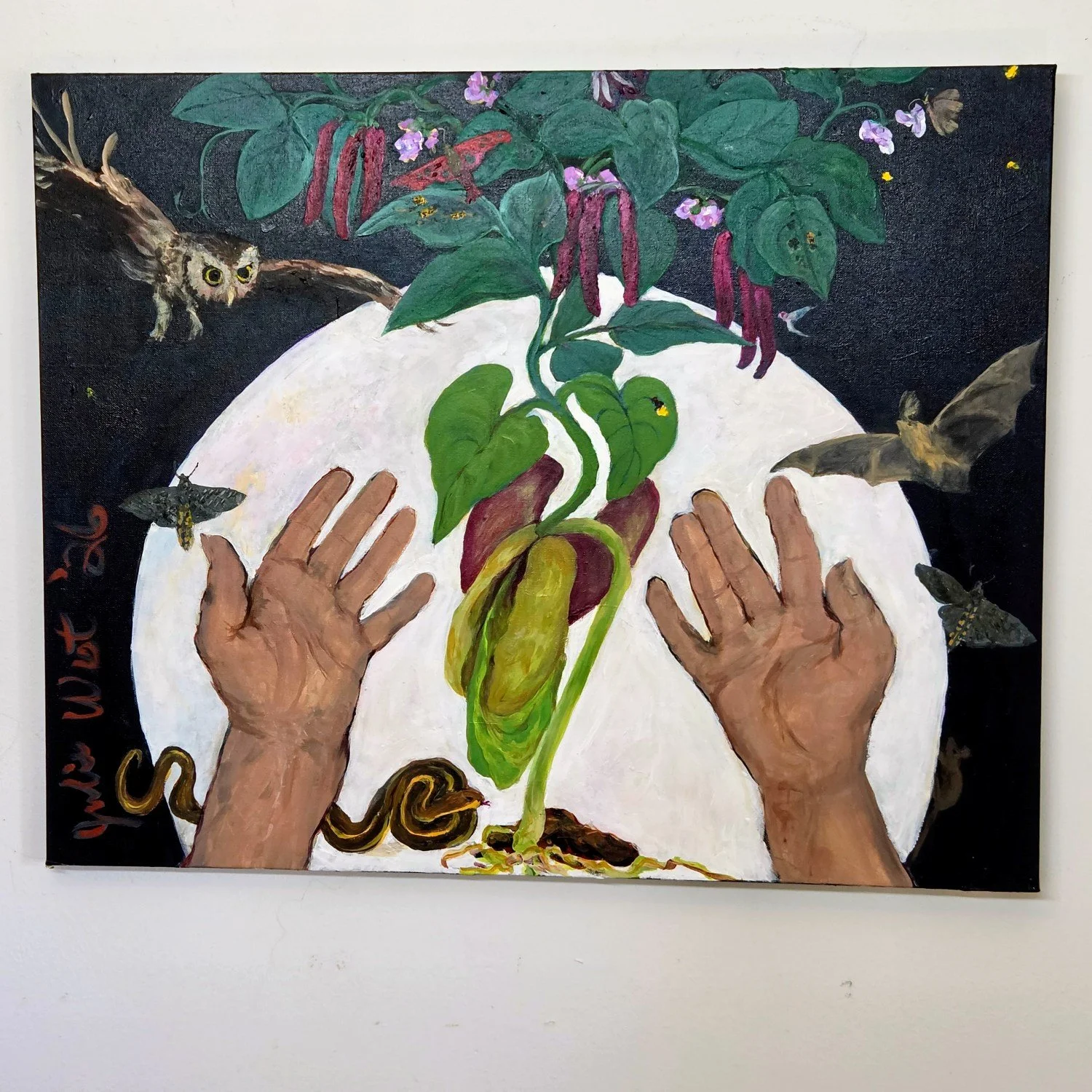 Plant a Seed, Feed the Community, or My Hands Self Portrait
24" x 30"
